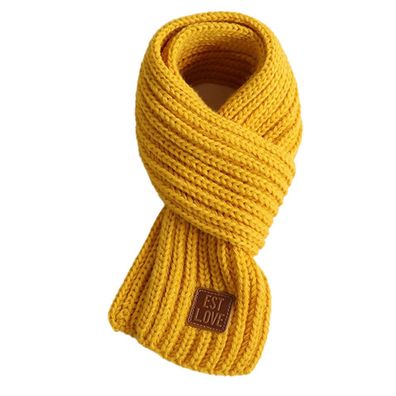Kleinkinder Kinder Schal Jungen Mädchen Winter gestrickte warme Schals Hals gelb