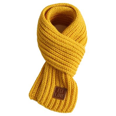 Kleinkinder Kinder Schal Jungen Mädchen Winter gestrickte warme Schals Hals gelb