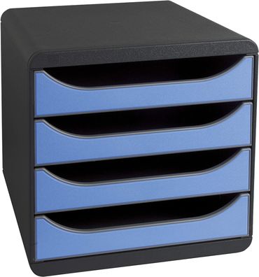 Exacompta 310779D Premium Ablagebox mit 4 Schubladen für DIN A4+ Dokumente. Belast...