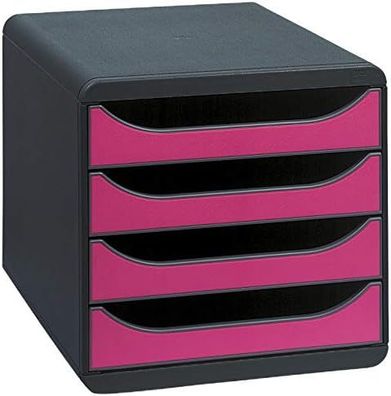 Exacompta 310784D Premium Ablagebox mit 4 Schubladen für DIN A4+ Dokumente. Belast...