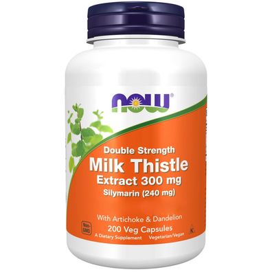 Now Foods, Double Strength Milk Thistle Extract, Silymarin (240mg), 300mg, 200 ...