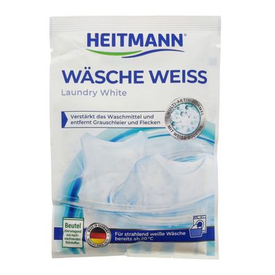 HTM Wäsche-Weiss 50g Wäsche Weiß Waschkraftverstärker Textielreiniger Vergilbungen...