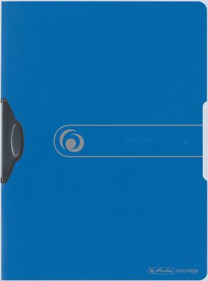 Express-Clip A4 PP opak blau für bis zu 30 Blatt grauer Clip