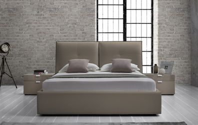 Bett Agata in grau buche modern