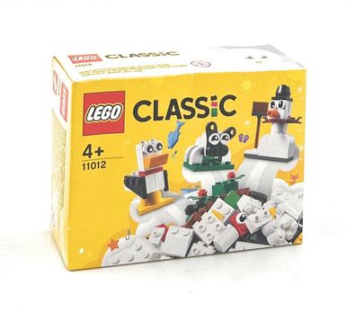 LEGO 11012 Classic Kreativ-Bauset mit weißen Steinen Kinder Bauset Schneemann