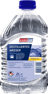 Eurolub Destilliertes Wasser 2 L