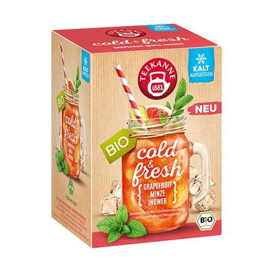 Teekanne Bio cold & fresh Grapefruit-Minze-Ingwer