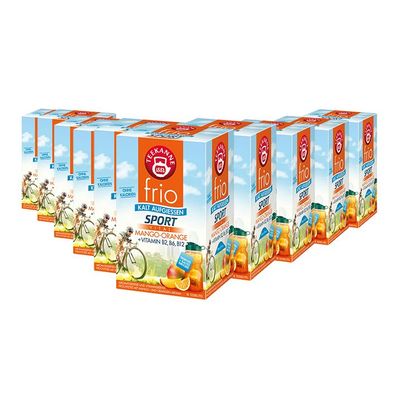 Teekanne frio Sport Vital Mango-Orange Vitamin B2, B6, B12 Vorteilspack, 10er