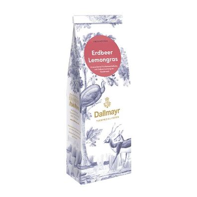 Dallmayr Erdbeer/ Lemongras - Aromatisierte Früchteteemischung, loser Tee