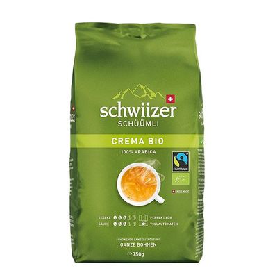 schwiizer Schüümli Crema Bio, 750g ganze Bohne