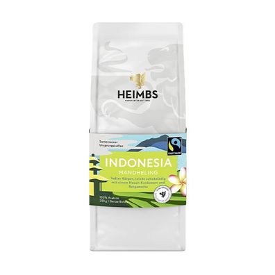 HEIMBS Pure Origins Indonesia Mandheling Fairtrade, 250g ganze Bohne