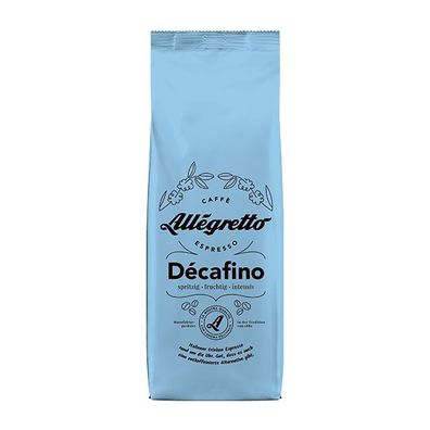 Allegretto Espresso D&eacute; cafino, 250g, ganze Bohne