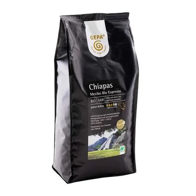 GEPA Chiapas Mexiko Bio Espresso 1000g, ganze Bohne