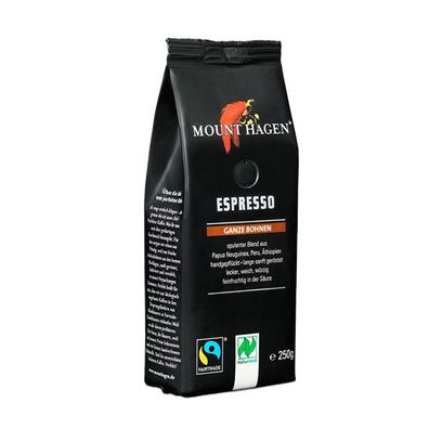 Mount Hagen Bio Espresso, 250g ganze Bohne