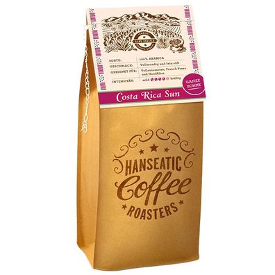 Hanseatic Coffee Company Costa Rica Sun, 1000g ganze Bohne