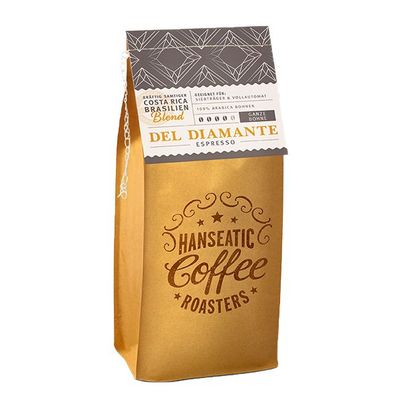 Hanseatic Coffee Company Del Diamante Espresso, 1000g ganze Bohne