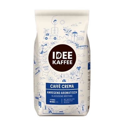 Idee Kaffee Caff&egrave; Crema, 750g, ganze Bohne