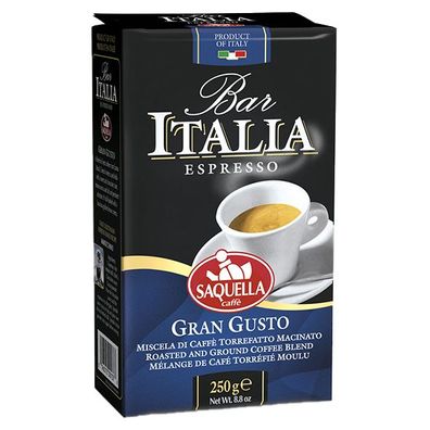 Saquella Bar Italia Espresso Gran Gusto, 250g gemahlen