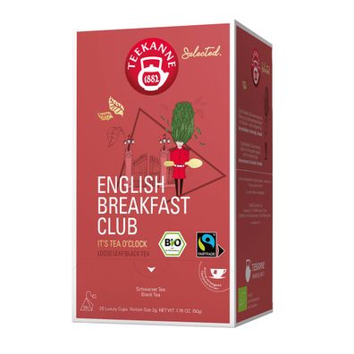 Teekanne Selected Bio English Breakfast Club, 25 Luxury Cups