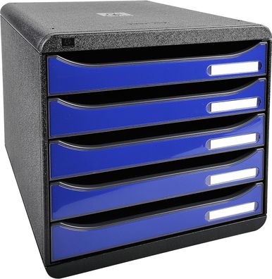 Exacompta 3097203D Premium Ablagebox mit 5 Schubladen für DIN A4+ Dokumente. Stape...