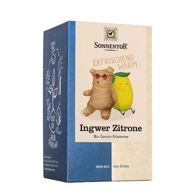 Sonnentor "Ingwer Zitrone" Bio-Gewürz-Kräutertee, 18 Teebeutel