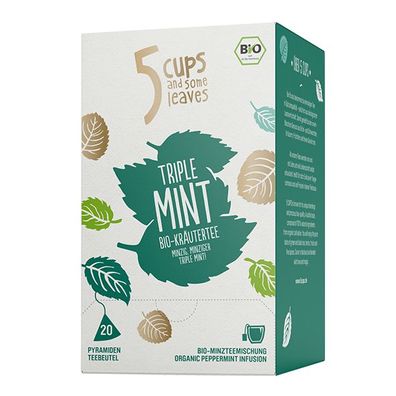 5 CUPS and some leaves Bio Triple Mint