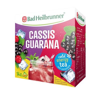 Bad Heilbrunner&reg; Cold Energy Tea - Cassis Guarana, 14 Pyramidenbeutel