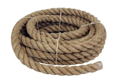 Handlauf-Seil, Tauwerk, Treppenseil, 10 Meter Geschlagenes Jute-Seil Ø 30 mm
