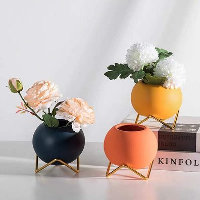 Kleine Blumenvase 3er-Set, moderne Keramikvase zum Wohnen