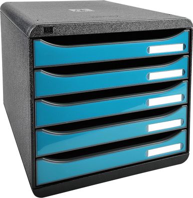 Exacompta 3097282D Premium Ablagebox mit 5 Schubladen für DIN A4+ Dokumente. Stape...
