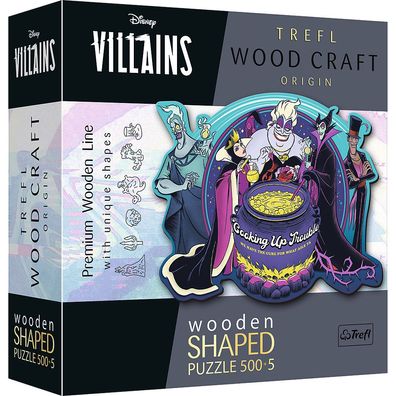 Trefl 20196 Wood Craft Disney Villains Ärger beim kochen 500 + 5 Teile Holzpuzzle