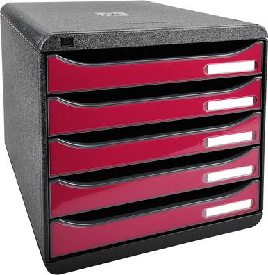 Exacompta 3097284D Premium Ablagebox mit 5 Schubladen für DIN A4+ Dokumente. Stape...