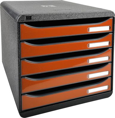 Exacompta 3097288D Premium Ablagebox mit 5 Schubladen für DIN A4+ Dokumente. Stape...