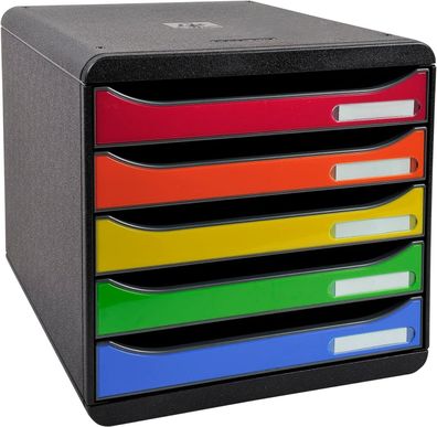 Exacompta 3097298D Premium Ablagebox mit 5 Schubladen für DIN A4+ Dokumente. Stape...