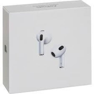 Apple AirPods (3. Gen) + Lightning Case AirPods Bluetooth® Weiß L, Schweißresistent