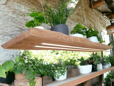Design LED Hängelampe Pendelleuchte Holz Eiche Hängeleuchte Leuchte Massiv