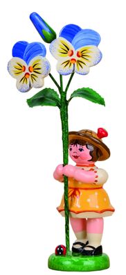Hubrig Volkskunst 'Blumenkinder Mädchen mit Hornveilchen 11cm' 2023