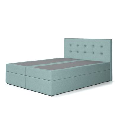 Kontinentales Bett Dalmine 160x200 mit zwei Bettkästen und Matratze. Stoff: ENJOY NEW