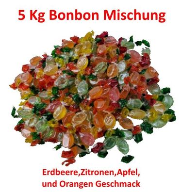 Wurfmaterial 5 kg Bonbon Mischung mit Fruchtgeschmack - Einzeln verpackt -