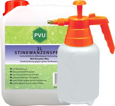 PVU 2L + 2L Sprüher Wanzen Spray gegen Stinkwanzen bekämpfen mit Langzeitwirkung