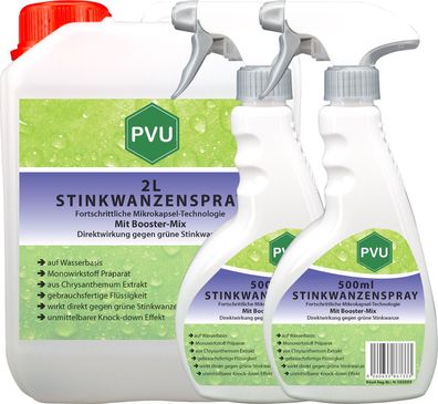 PVU 2L + 2x500ml Wanzen Spray gegen Stinkwanzen bekämpfen mit Langzeitwirkung frei