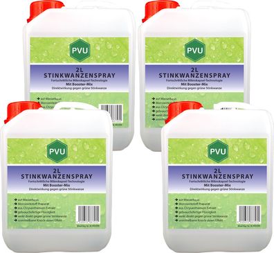 PVU 4x2L Wanzen Spray gegen Stinkwanzen bekämpfen mit Langzeitwirkung frei EX