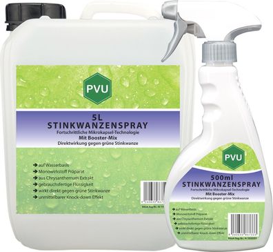 PVU 5L+ 5L Sprüher Wanzen Spray gegen Stinkwanzen bekämpfen mit Langzeitwirkung