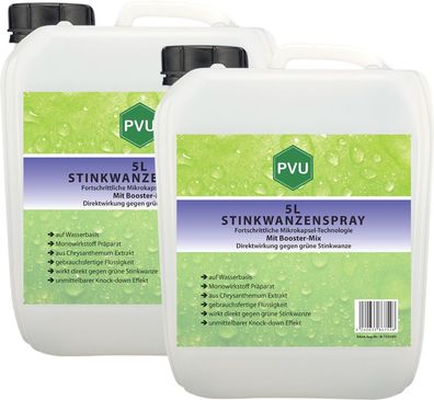 PVU 2x5L Wanzen Spray gegen Stinkwanzen bekämpfen mit Langzeitwirkung frei EX