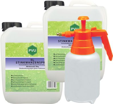 PVU 2x5L+ 2L Sprüher Wanzen Spray gegen Stinkwanzen bekämpfen mit Langzeitwirkung