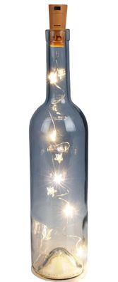 Flaschen-Lichterkette Weihnachten Winter Stern Korken Flaschenlicht LED warmweiß inkl