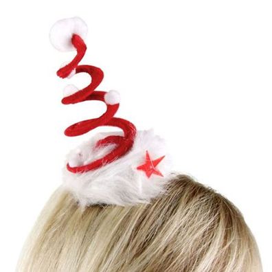 LED Mini Weihnachtsmütze Haarklammer Kostüm Dekoration Schmuck Nikolaus Spangen