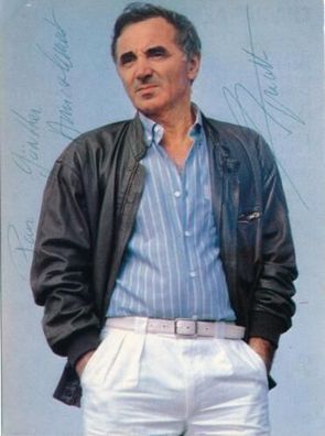 Charles Aznavour - Original Autogramm autograph handsigniert X59