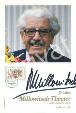 100% Original XL Autogramm Autograph handsigniert Willy Millowitsch L1.56