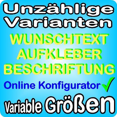 Reklame Wunschtext Aufkleber Klebebuchstaben Beschriftung Klebefolie gestalten